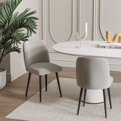 Spassway Set of 2 Grey Dining Chairs with Metal Legs Accent Chairs for Living Room Dining Room Bedroom | Target