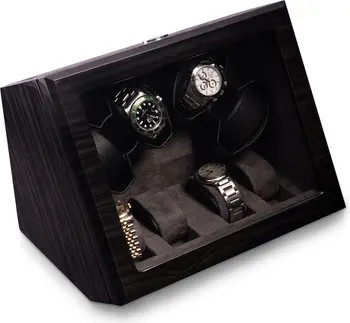 Bey-Berk Louis Ash 4-Watch Winder & Case | Nordstrom | Nordstrom