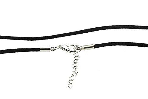 Embolden Jewelry Best Buy Black Silk Satin Cord Rope Necklace Chain with Firmly Attached Silver C... | Amazon (US)