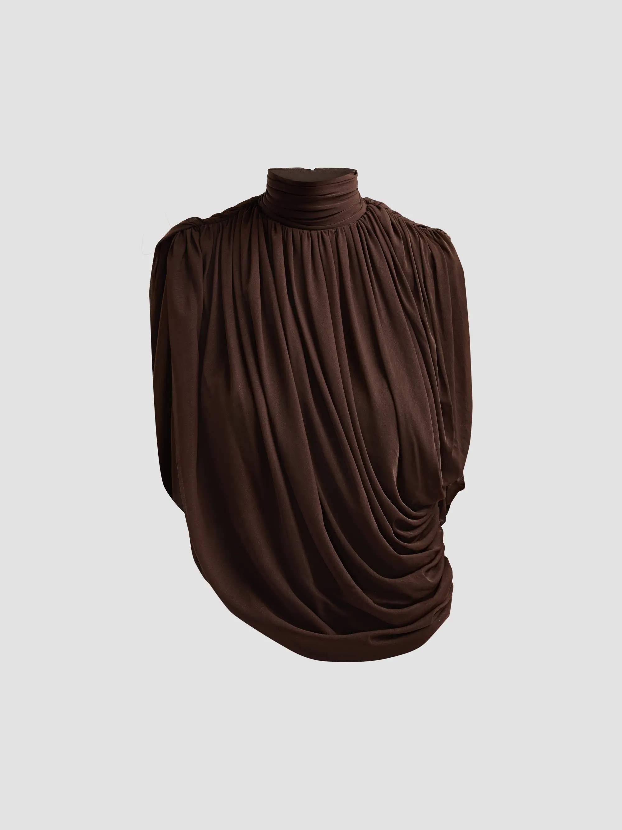 Ronny Kobo Sav Draped Mock Turtleneck Top | Saks Fifth Avenue | Saks Fifth Avenue