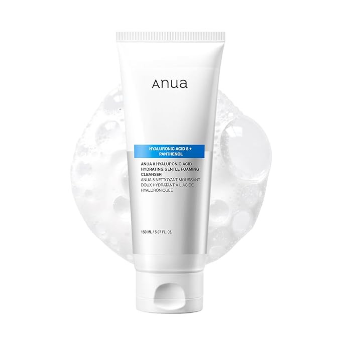 ANUA Hydrating Gentle Foaming Cleanser, Hyaluronic Acid, Glycerin, Zinc, Panthenol, Korean Face W... | Amazon (US)