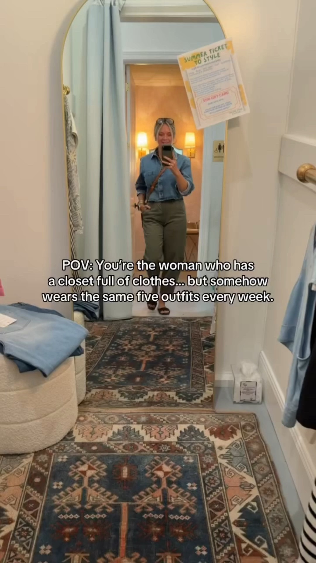 You know the closet is full.

You know you have plenty of clothes.

And yet… somehow, by Thursday, you’ve worn some version of the same five outfits again. 😂

The same jeans because you know they fit.
The same top because you know what goes with it.
The same shoes because they’re easy.
The same handful of combinations because you KNOW they work.

Meanwhile, there are dozens of other pieces hanging in your closet that you liked enough to buy…but apparently not enough to actually wear.

So every once in a while, you decide the answer must be shopping.

You buy a few new things. They get added to the closet.

And three weeks later?

Back to the same five outfits.

If this is you, here's the part I want you to hear as a personal stylist: you probably don't have a clothing problem. You have an outfit problem.

You don't necessarily need more pieces. You need to know how to create more combinations with the pieces you already own—and which few strategic additions would actually make your wardrobe work harder.

THAT is when a closet starts feeling completely different.

So before you shop again, try this: pick one piece you own but rarely wear and create three outfits around it.

Your next favorite outfit might already be hanging in your closet. 🤍

Save this if I just described your closet a little too accurately. 😉 And if you're ready for help turning all those clothes into actual outfits, head to the link in our bio to work with our personal styling team.

#PersonalStylist #WardrobeTips #ClosetEdit #StyleOver40 #EffortlessStyle