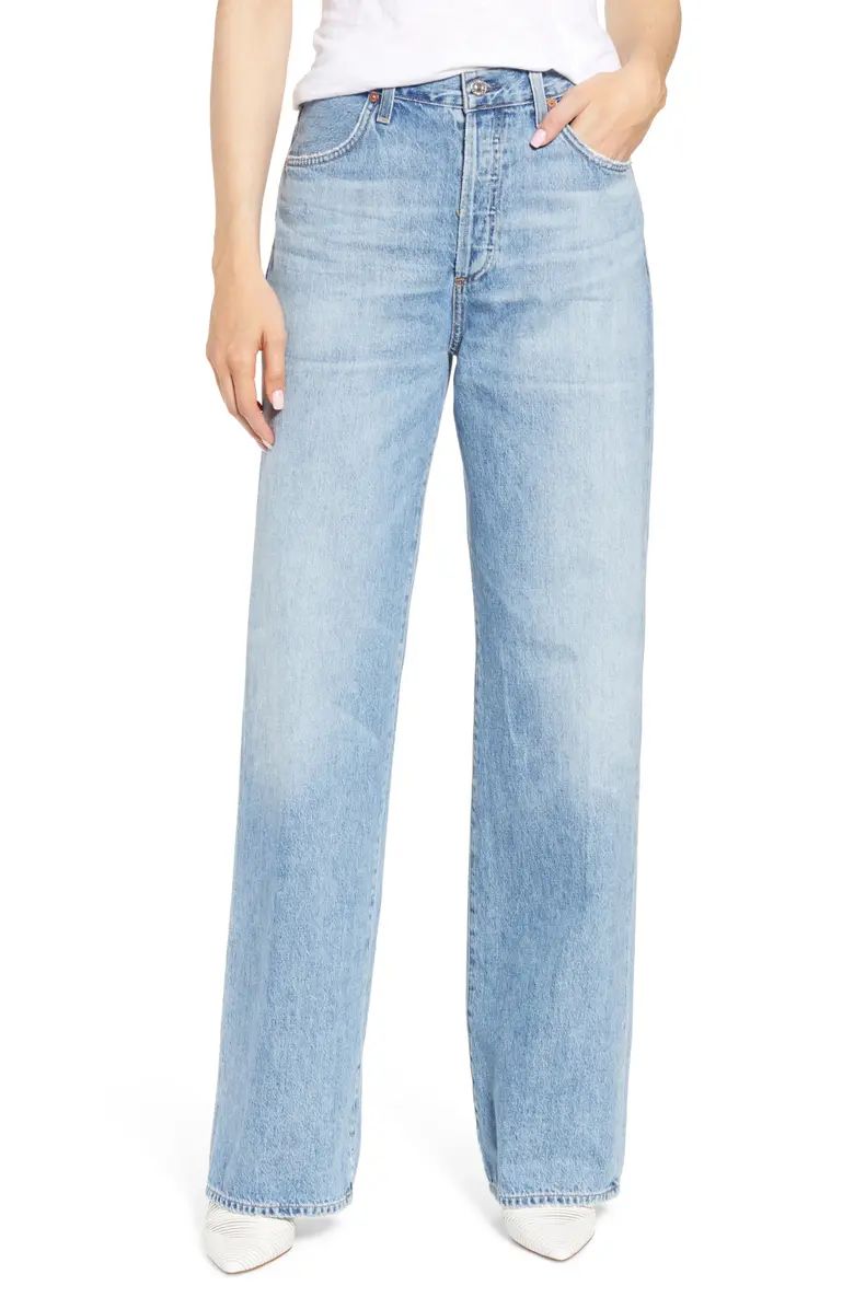 Annina High Waist Organic Cotton Trouser Jeans | Nordstrom