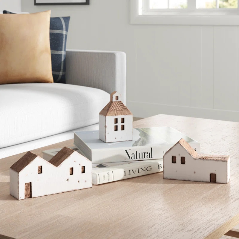 Sand & Stable™ Brianna Set of Three White Wooden Houses #1 & Reviews | Wayfair | Wayfair North America