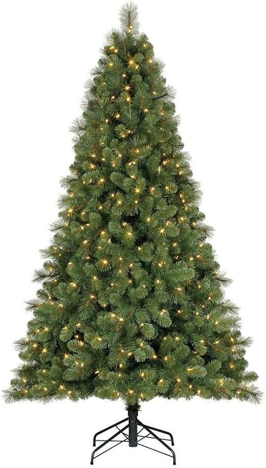 Home Heritage Cascade Quick Set 9 Foot Artificial Christmas Tree Prelit with 500 White and Color ... | Amazon (US)