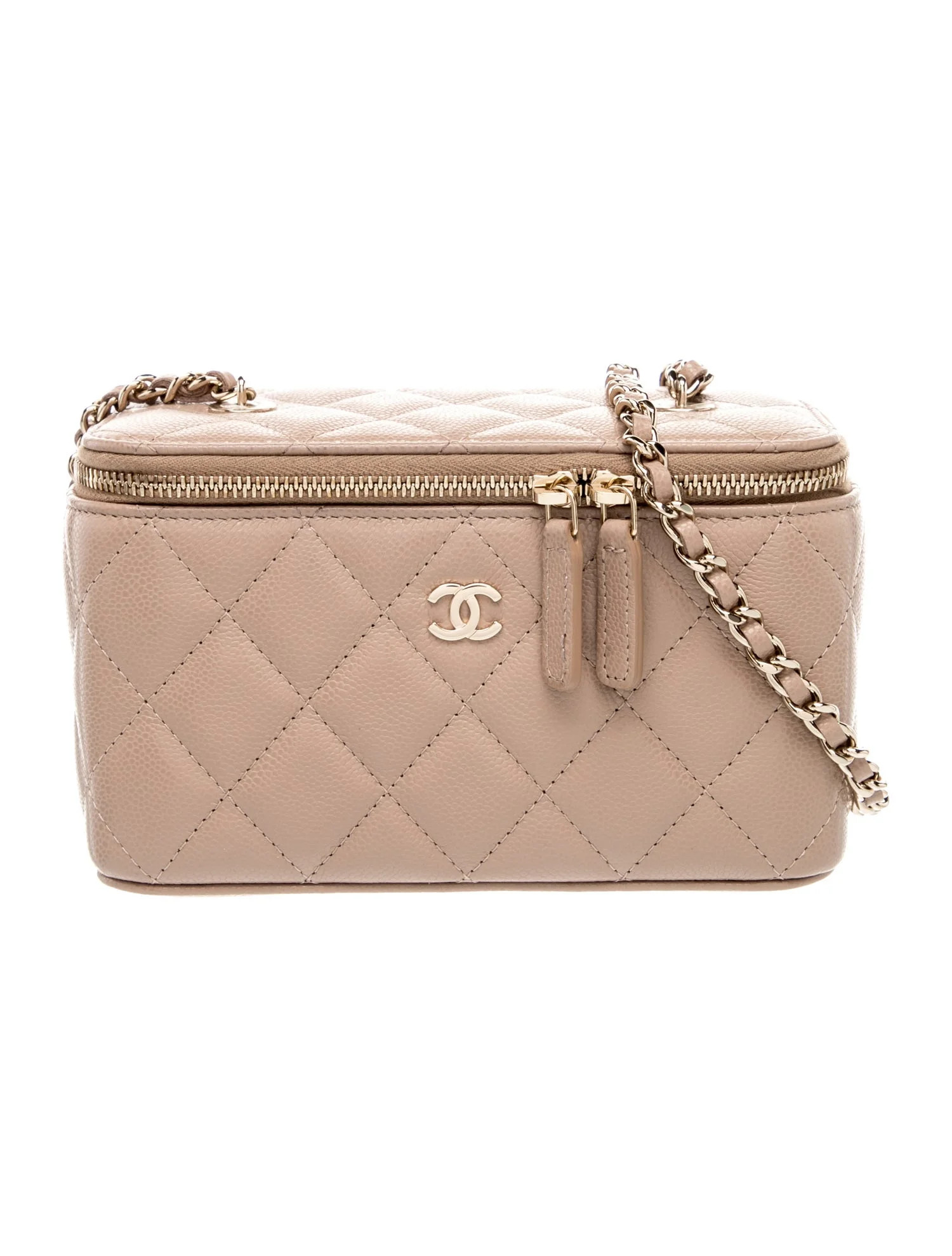 Chanel Small Vanity Case w/ Chain - Brown Crossbody Bags, Handbags - CHA1429730 | The RealReal | The RealReal