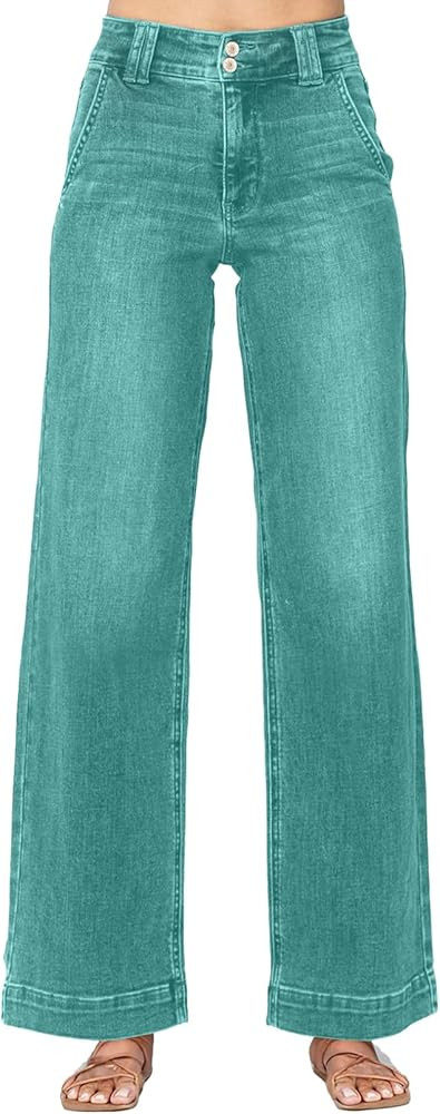 Astylish Women's High Waisted Wide Leg Straight Jeans | Amazon (US)