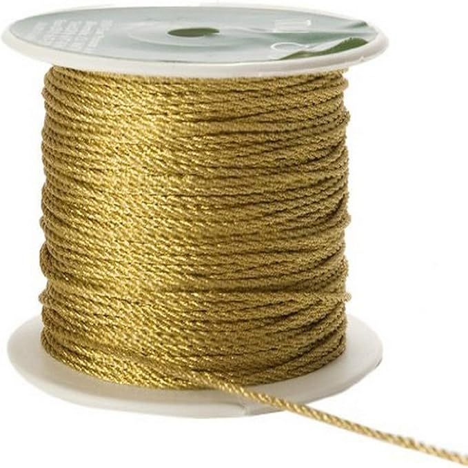 May Arts 1mm Wide Ribbon, Metallic Gold Cord | Amazon (US)