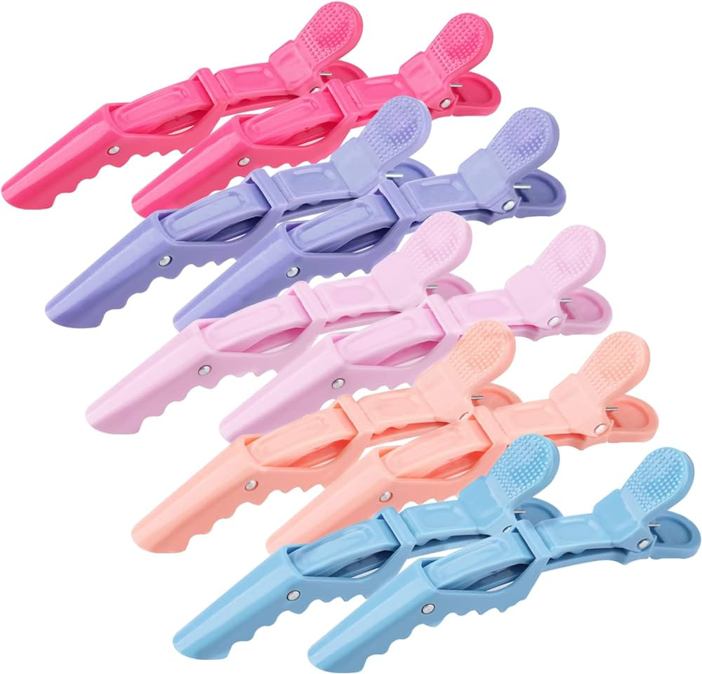 OBSCYON 10Pcs Plastic Non Slip Hair Clips for Women, Professional Alligator Hair Clips, Hair Styl... | Amazon (US)
