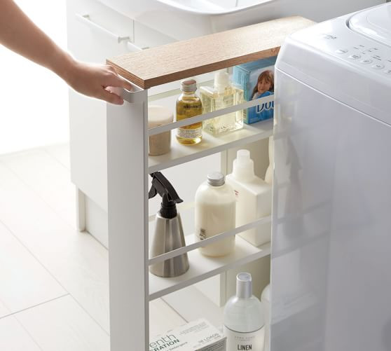 Tower Slim Rolling Storage Cart with Handle | Pottery Barn (US)