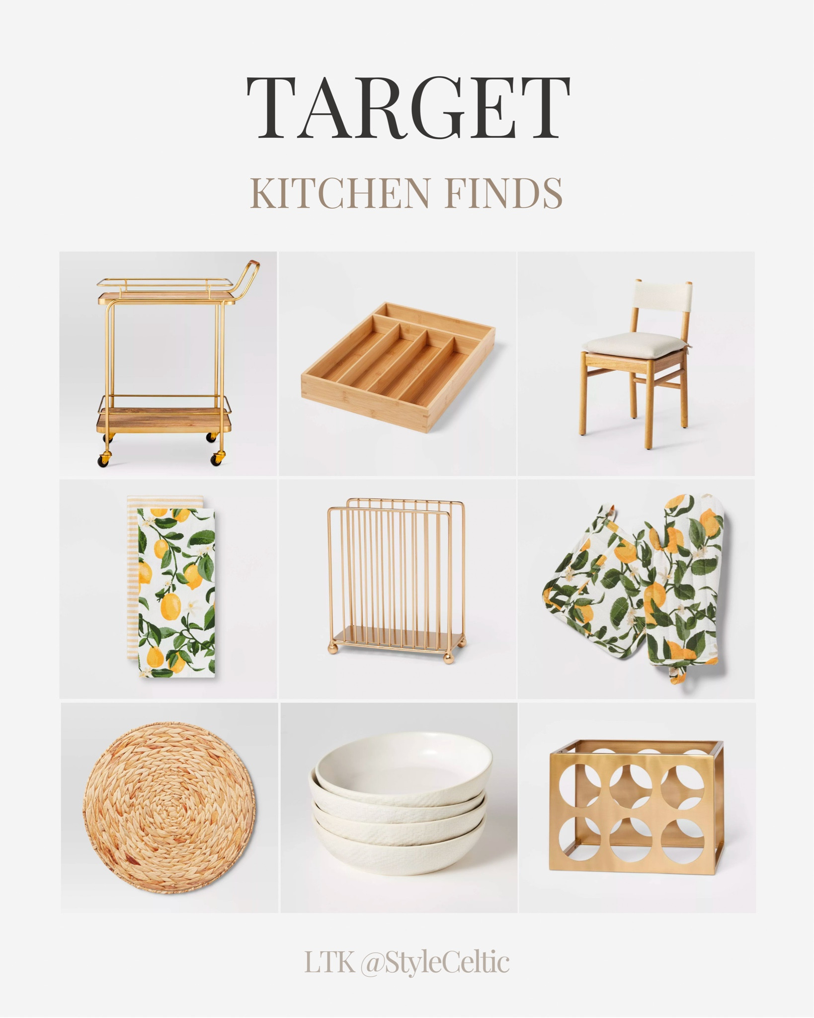 Target Kitchen Finds✨

Target home decor, kitchen decor, gold kitchen, bamboo kitchen items, bar carts, pasta bowls, noodle bowls, neutral kitchen, neutral home decor, lemon kitchen towels, lemon decor, kitchen drawer organizer, charger placemats, dining chairs, dining sets, napkin holders, salad bowls, wine organizer, wine bottle holders, bar cart decor, Nordic home, rattan home decor, bamboo home decor, beige home decor, white home decor, target finds, target sale, home organization, home organizers, home renovation 

#LTKfindsunder100 #LTKfamily #LTKhome