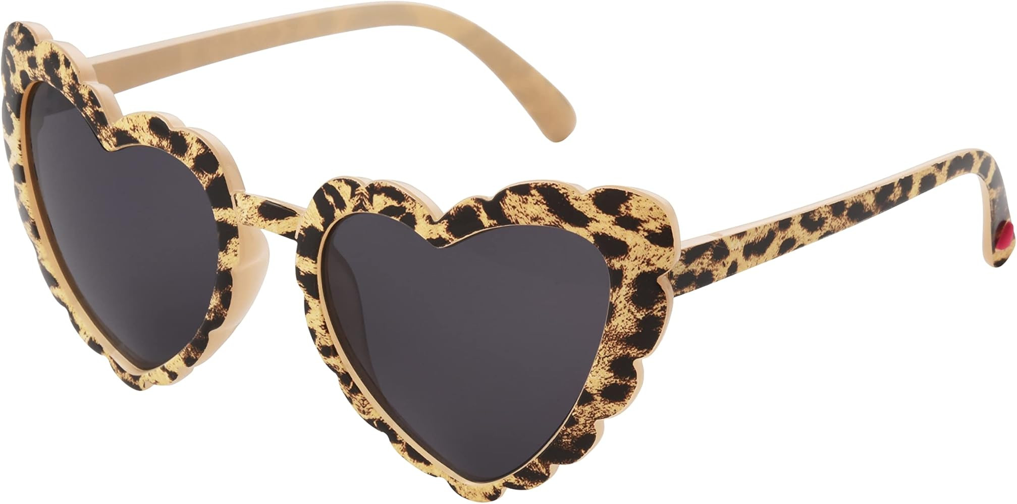 Betsey Johnson Women's Queen of Hearts Sunglasses Heartshape, Black with Glitter, 53mm | Amazon (US)