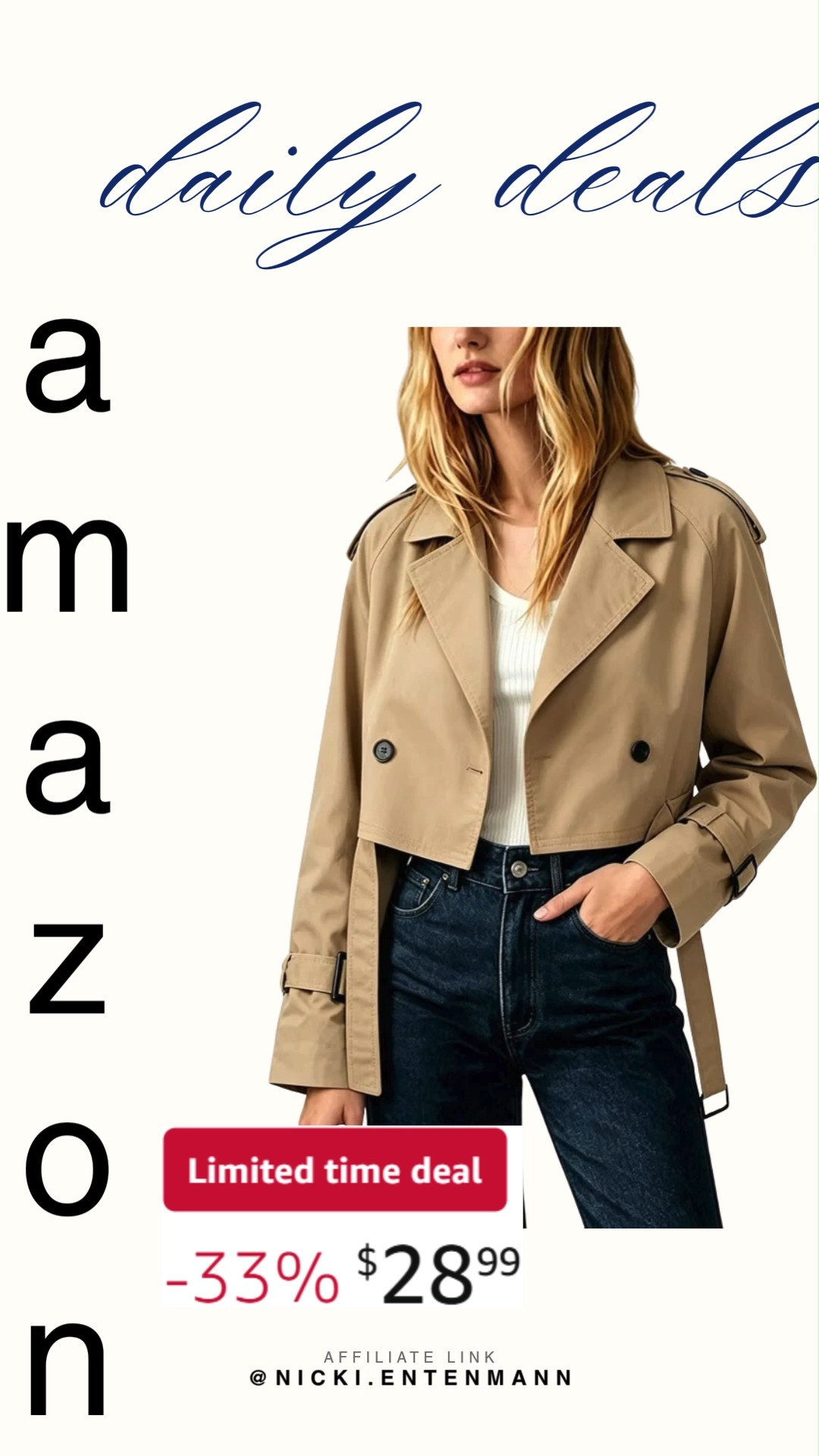 Effortless chic meets modern flair with Xiaoxuemeng Women's Cropped Trench Coat Casual Double Breasted Wind Coats crafted for versatile style. Perfect for layering, it blends comfort, elegance, and confidence seamlessly. #croppedtrenchcoat #doublebreasted #windcoat #womensfashion #fallstyle #outerweartrend #styleessentials #ootdfashion #amazonfinds #shoppingdeal 🧥🍂✨ 

 #LTKootd #LTKSaleAlert #LTKTravel