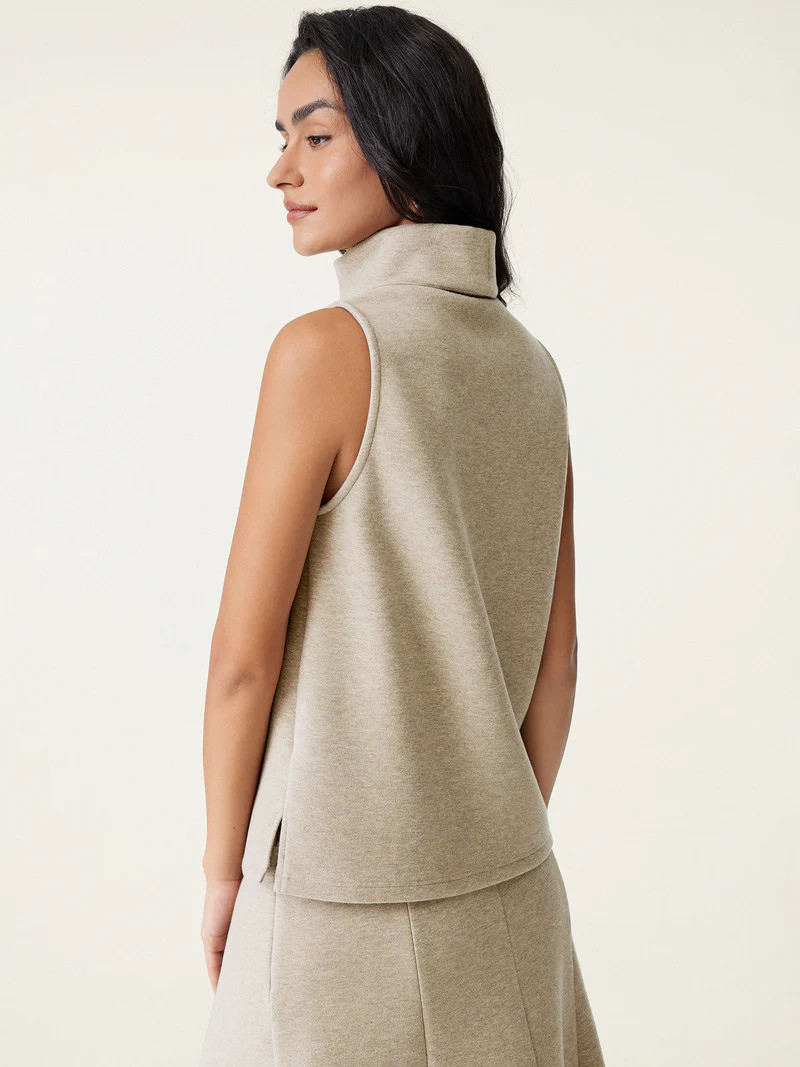 2Pcs Set Split Hem Top & High Waisted Straight Leg Pant | OGLmove