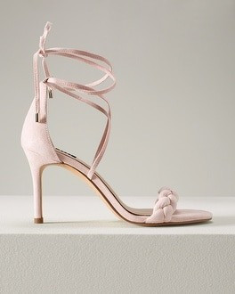 Strappy Braided Mid-Heel Sandal | White House Black Market