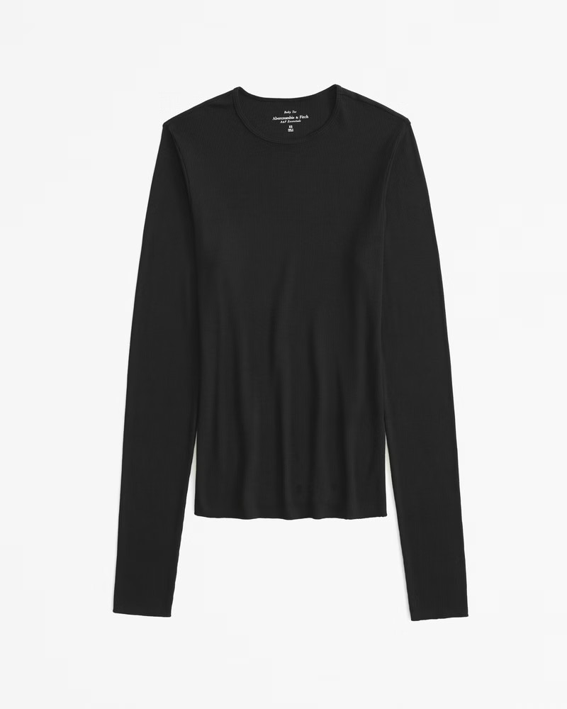 Long-Sleeve Featherweight Rib Tuckable Top | Abercrombie & Fitch (US)