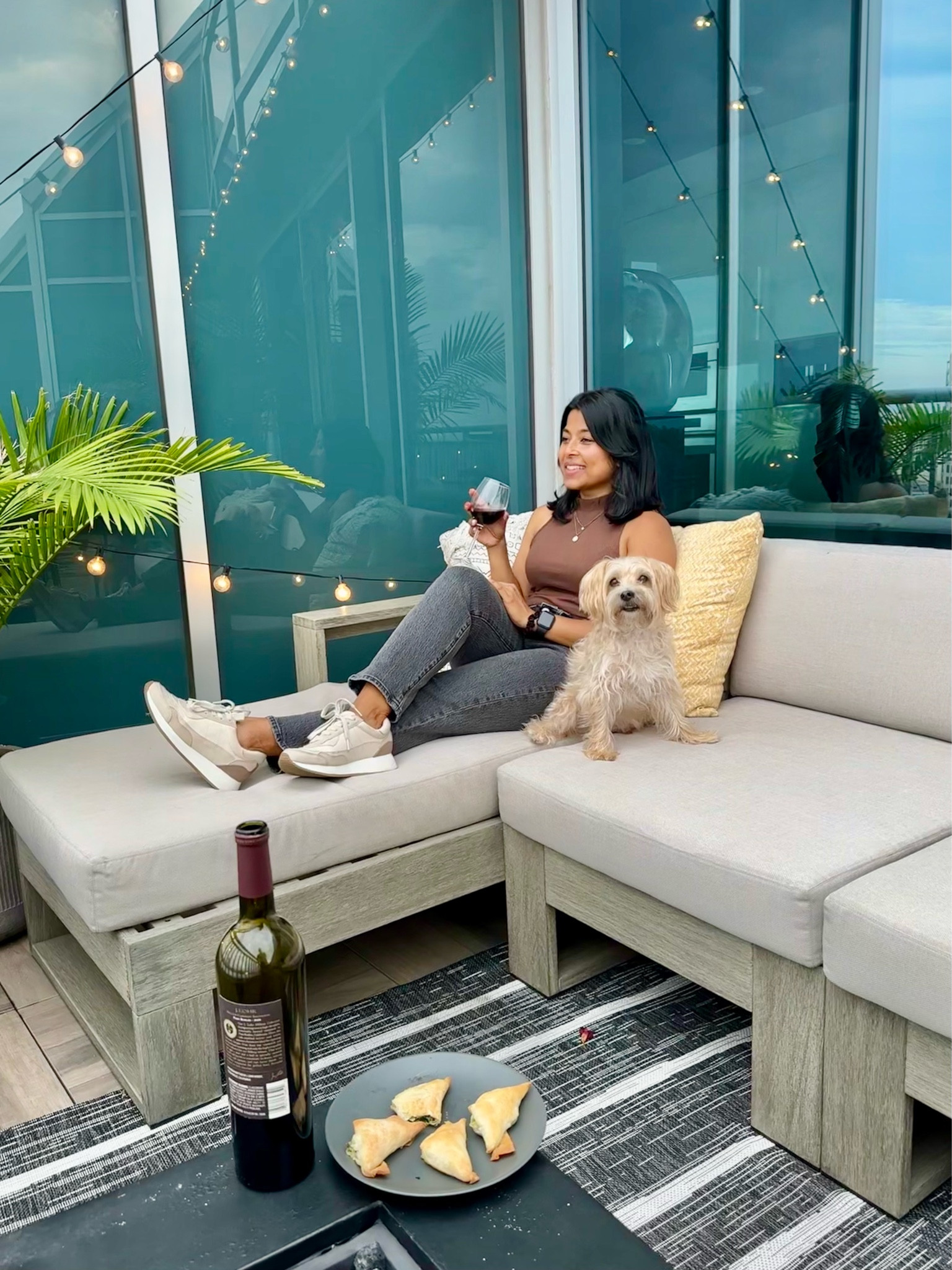 Outdoor balcony furniture from West Elm. Outdoor rug from Target. 

#LTKhome