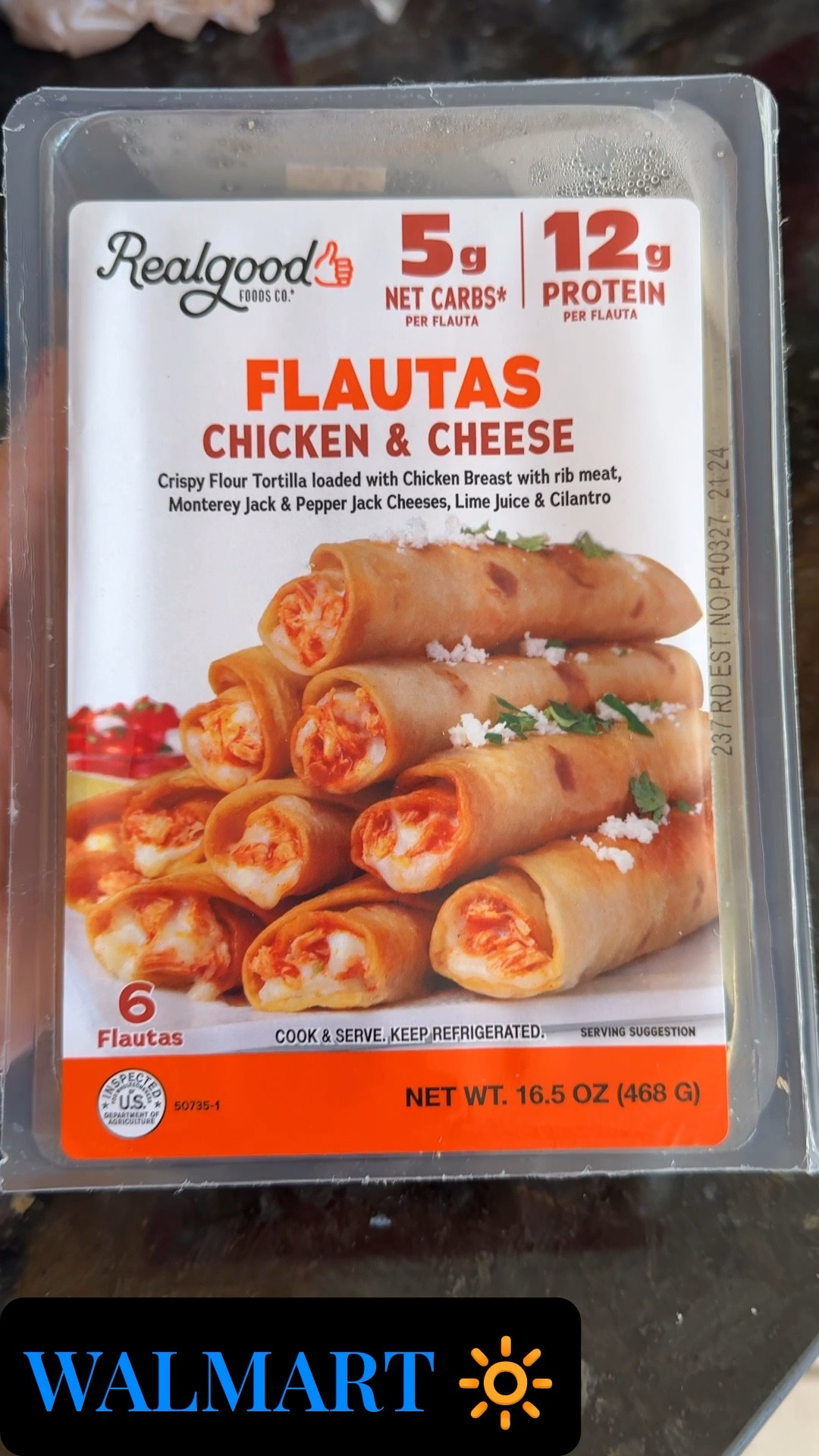 RealGood Chicken and Cheese Flautas!! These are delicious, crispy (Airfried), and a great source of protein!!💪🏼 
I buy them at Walmart.🔆

#LTKFindsUnder50 #LTKActive #LTKFamily