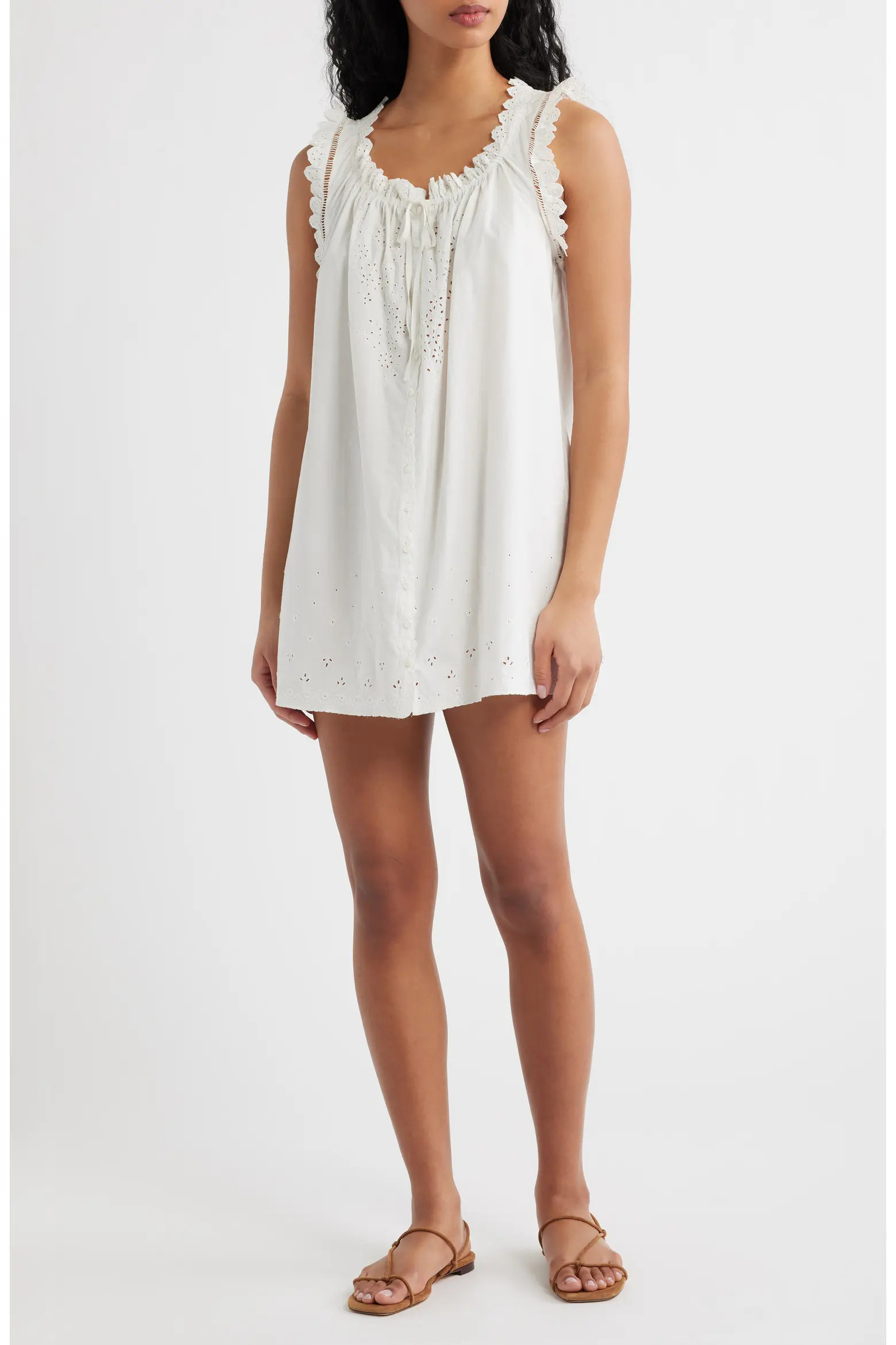 Nessie Eyelet Organic Cotton Shift Minidress (Women) | Nordstrom | Nordstrom