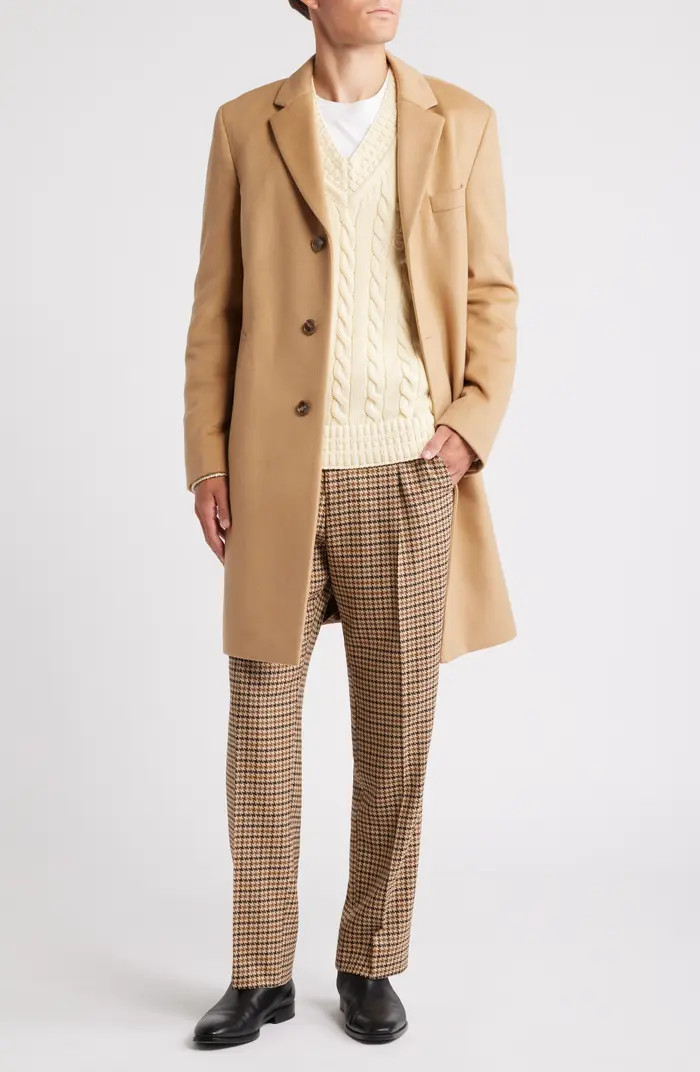 BOSS Hyde Felted Wool & Cashmere Car Coat | Nordstrom | Nordstrom