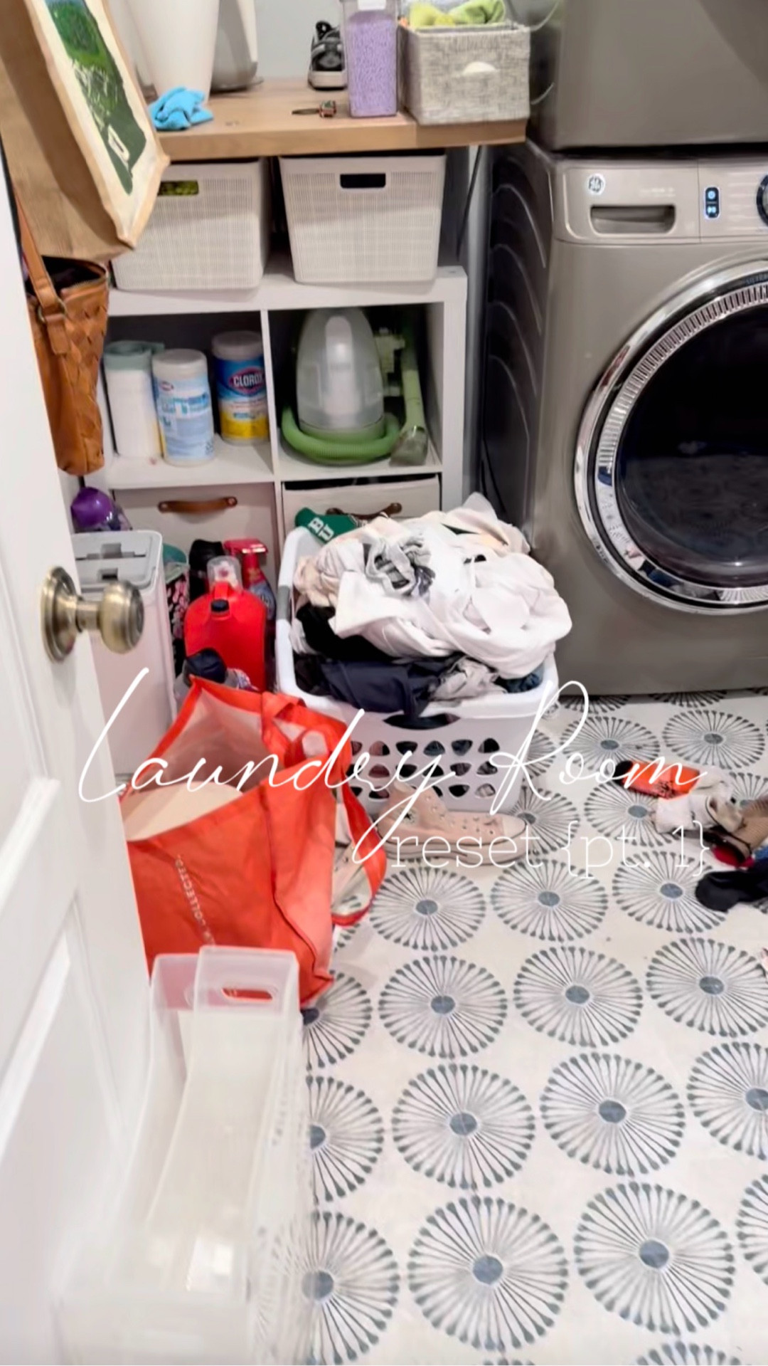 Part 1 of my laundry room reset 🧺✨
Starting with a full declutter and clean out before the restock. Clearing the chaos so everything can have a place again.

Sharing some of my favorite laundry room organization bins and cleaning essentials here.