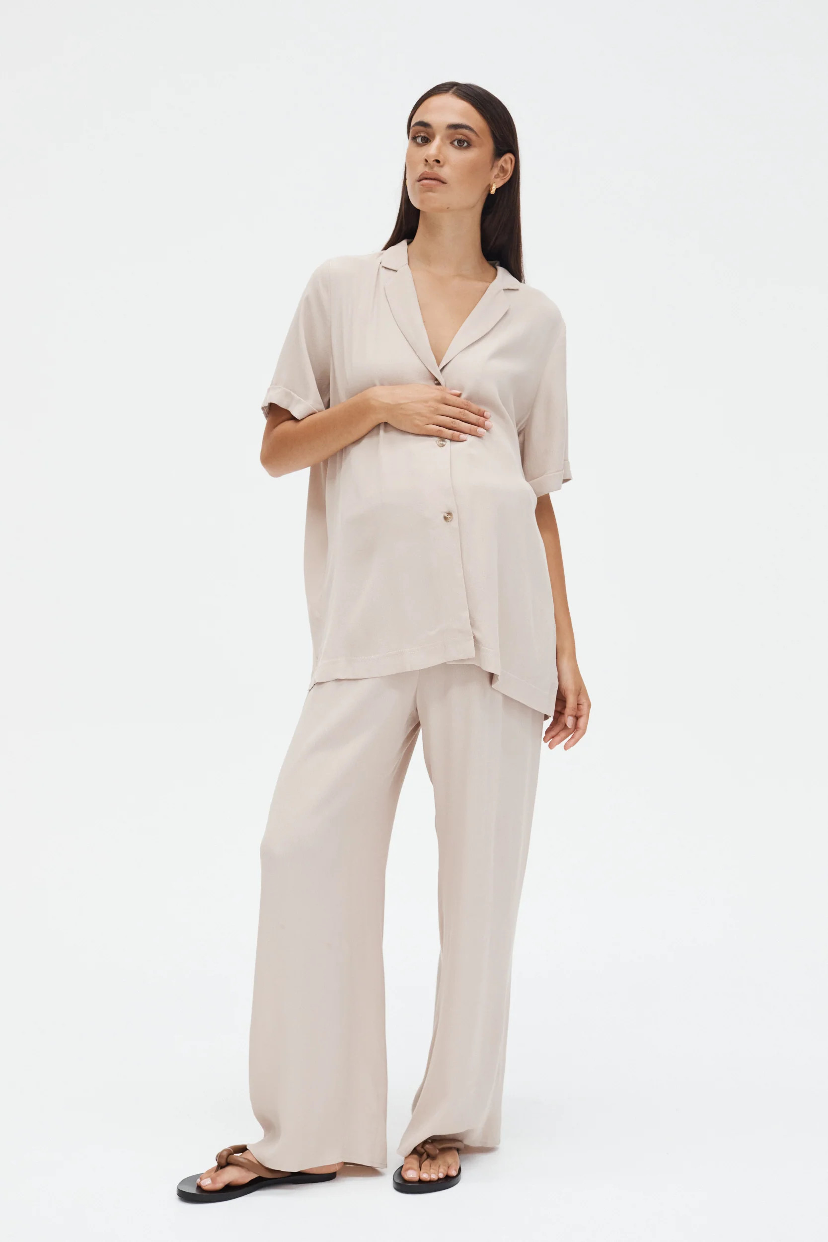 Holiday Rayon Pants II (Pumice) - FINAL SALE | Legoe Heritage Maternity APAC