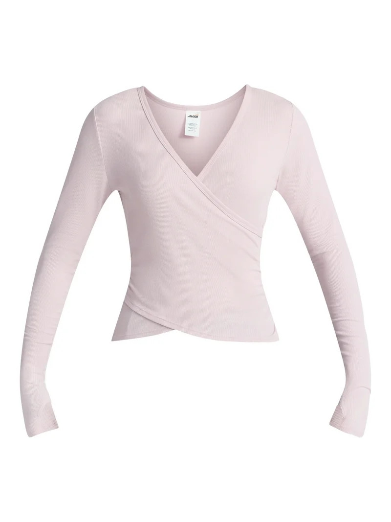 Avia Women's Reversible Wrap Top with Long Sleeves, Sizes XS-XXXL | Walmart (US)