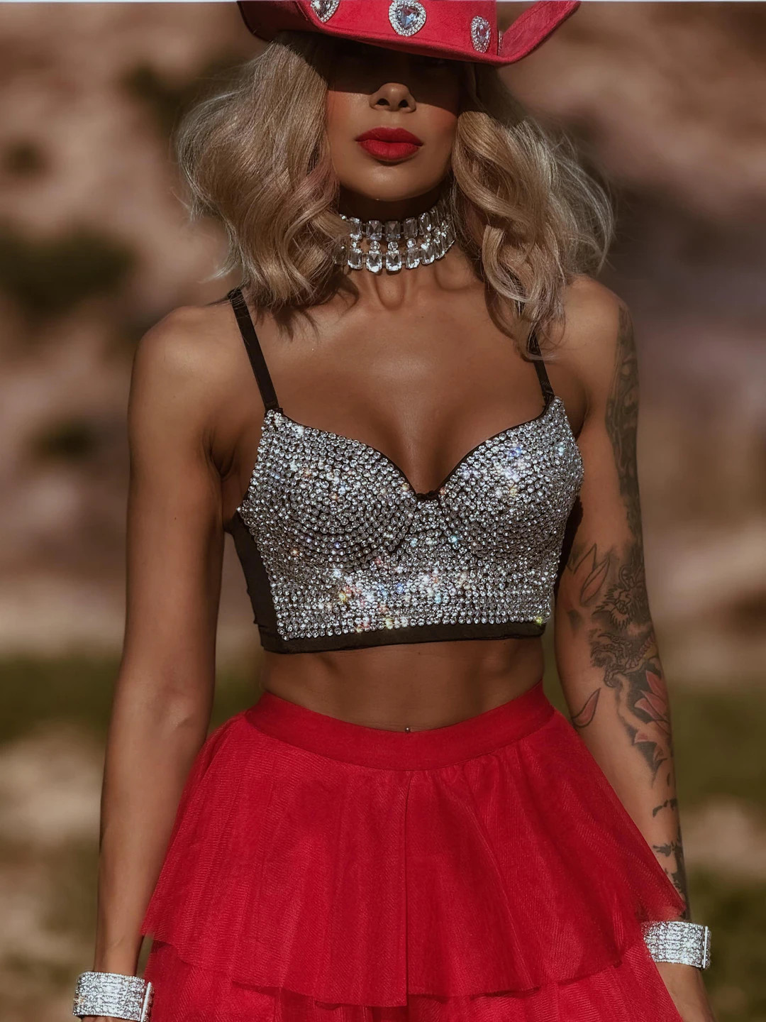 Rhinestone Corset Top: Western Cowgirl Bachelorette Outfit | Etsy (US)