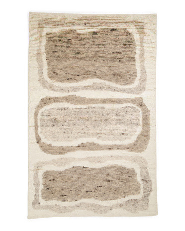 Wool Blend Contemporary Hand Knotted Area Rug | TJ Maxx