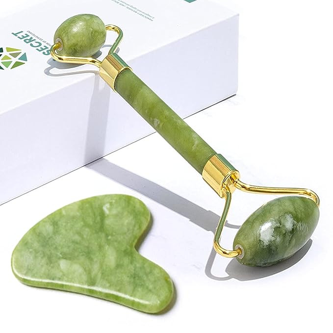 Jade Roller for Face & Gua Sha Facial Tools Skin Roller Massager Tool GuaSha Tool for Face Board ... | Amazon (US)