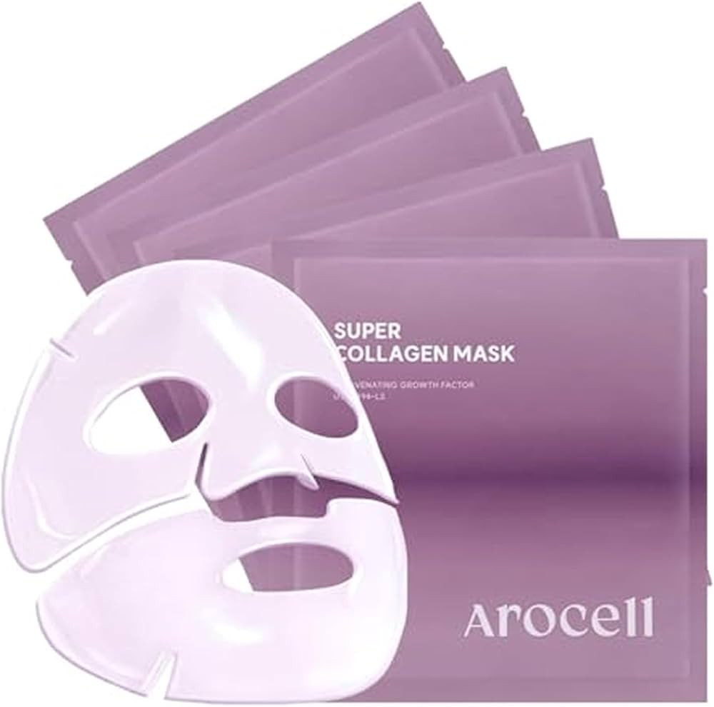 AROCELL Super Collagen Overnight Hydrogel Mask with Retinol, Stem Cell & Pure Atelo Collagen | Fi... | Amazon (US)