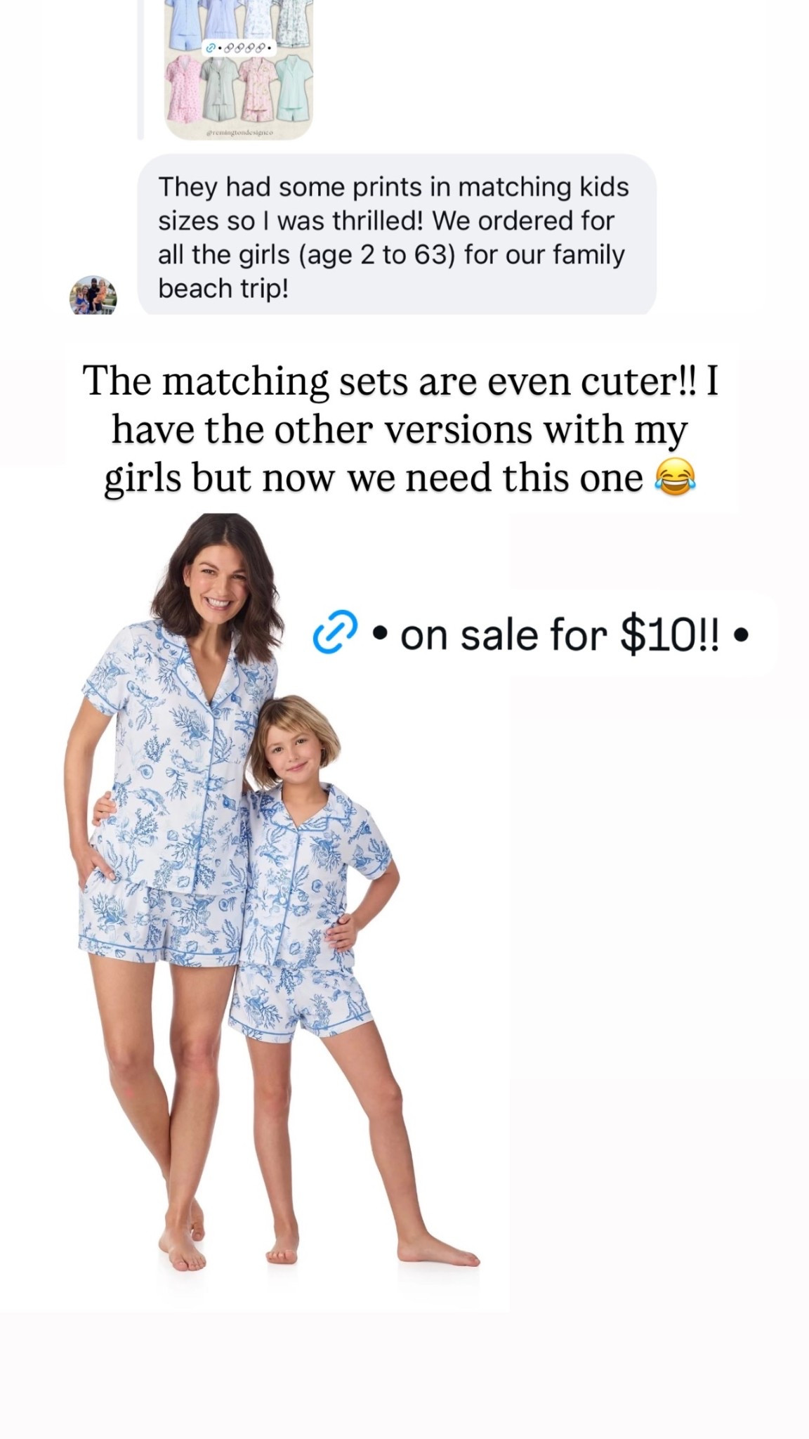 The matching sets are even cuter!! I have the other versions with my girls but now we need this one 😂

#LTKmomlife #LTKKids #LTKSeasonal