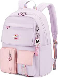 Amazon.com | LISINUO Kids Backpacks for Girls Backpack School Bookbag for Teenage Cute Book Bag S... | Amazon (US)