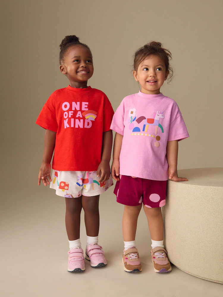 Unicorn Top & Shorts Set 2 Pack (3mths-7yrs) | Next US