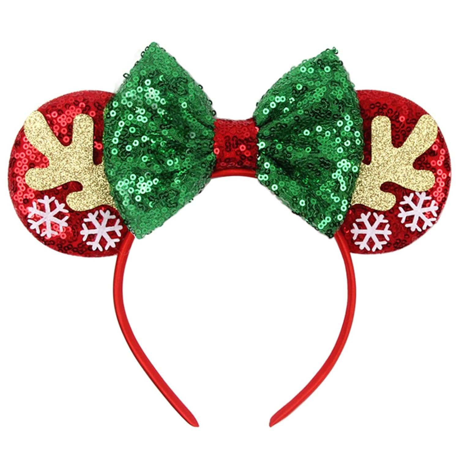 Christmas Mouse Ears Headband Bow Bowknot Mouse Hair Hoops Headpiece Hairband Hair Bands Women Pr... | Amazon (US)
