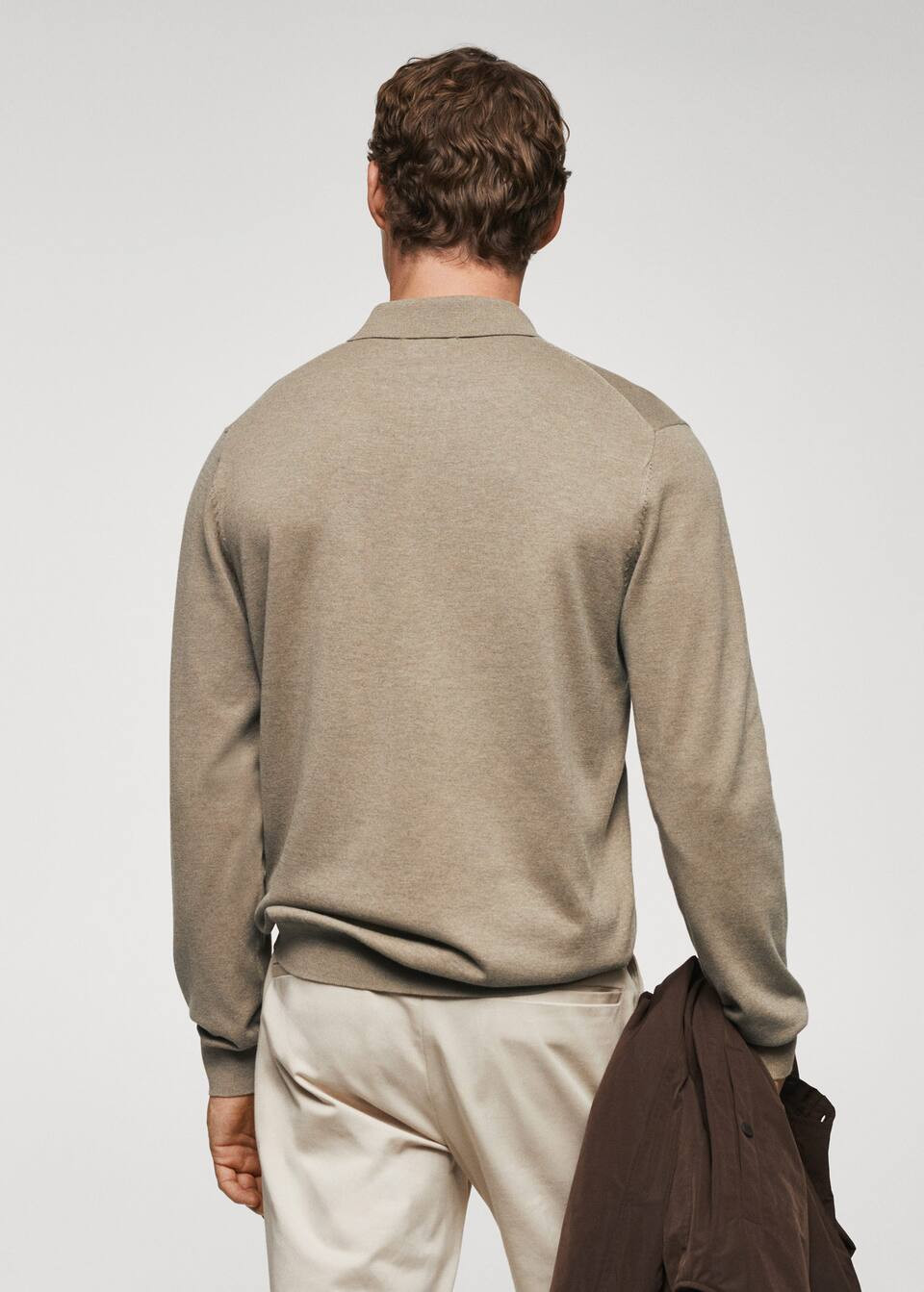 Long-sleeved cotton jersey polo shirt -  Men | Mango Man USA | MANGO (US)