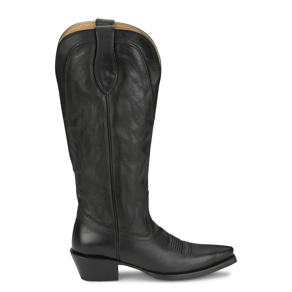 Shop Black Womens Jess 15 Inch Embroidered Snip Toe Cowboy Boots | Shoebacca