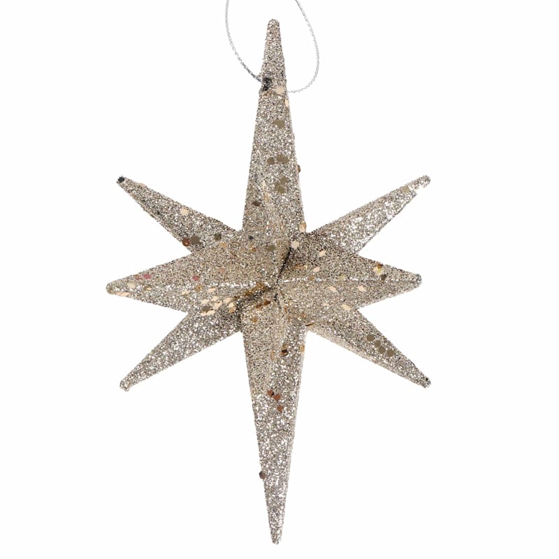 Crosby St Gold Polygonal Star Ornament, 4.6" | At Home