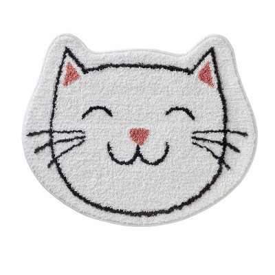 21"x25" Pet Play Cat Bath Rug White/Pink - SKL Home | Target