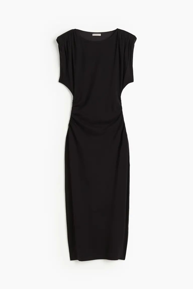 Shoulder-pad Dress - Black - Ladies | H&M US | H&M (US + CA)