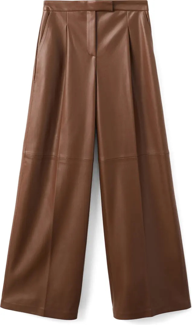 Riga Faux Leather Wide Leg Pants | Nordstrom