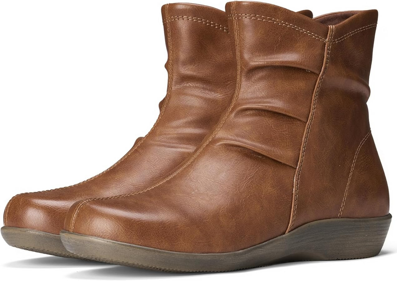 Women's Ankle Boots Flat Booties Casual Short Boots Comfortable Walking Boots for Women | Amazon (US)