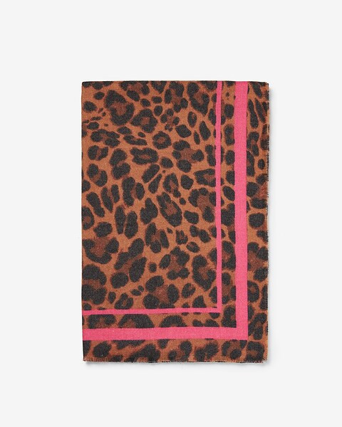 pink leopard square scarf | Express