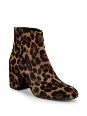 Stuart Weitzman - Pipestep Leopard Calf-Hair Booties | Saks Fifth Avenue OFF 5TH