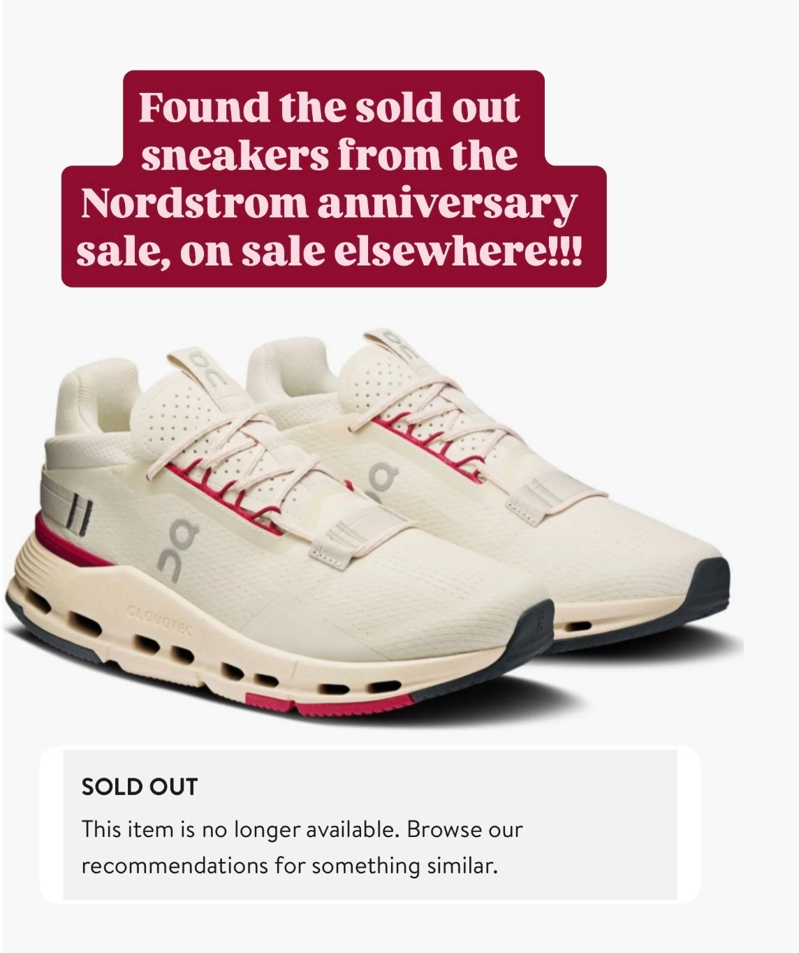 On clouds are sold out already at the Nordstrom sale but I found them elsewhere!!!

#LTKSaleAlert #LTKfitnessgoals #LTKActive