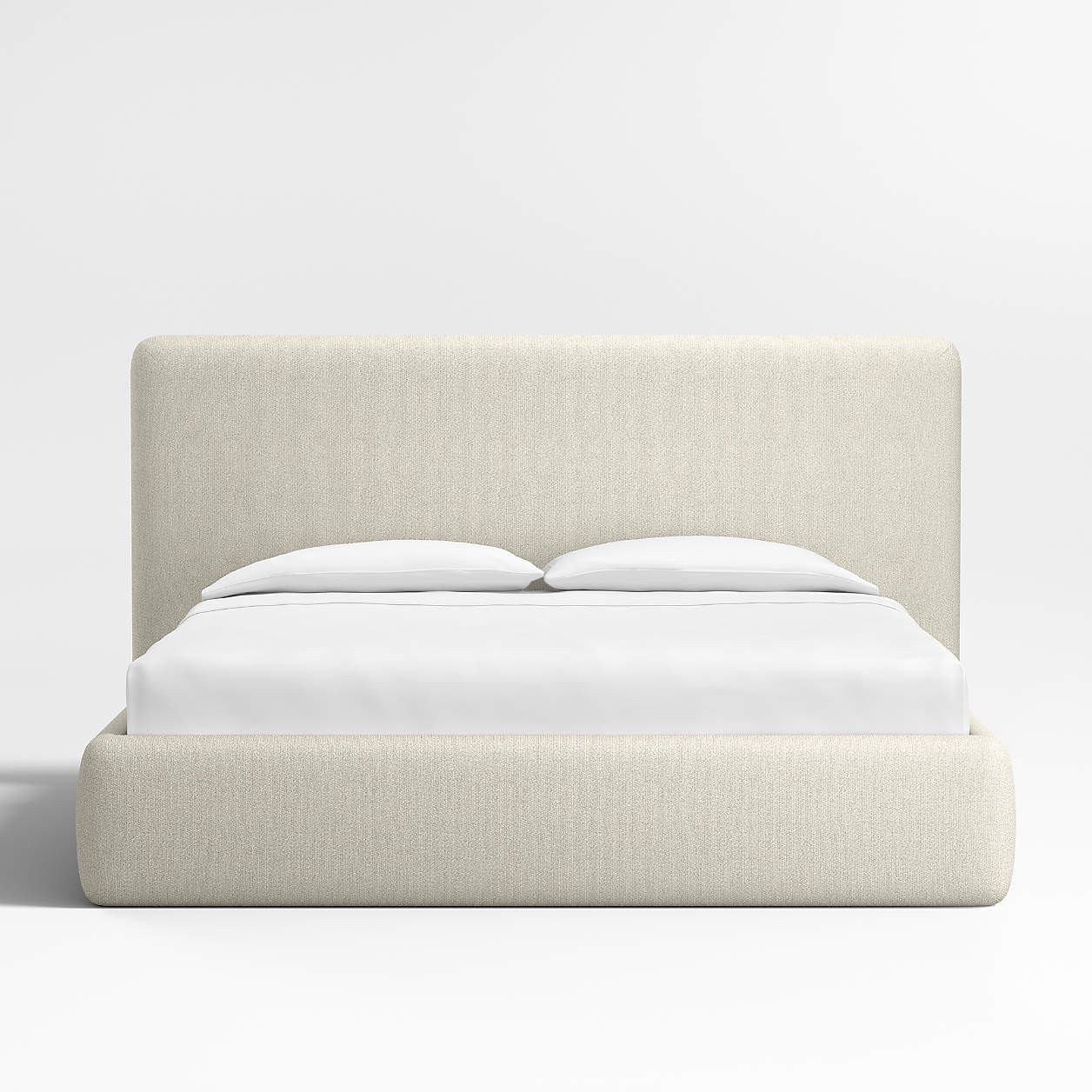 Anneli Taupe Upholstered King Bed + Reviews | Crate & Barrel | Crate & Barrel