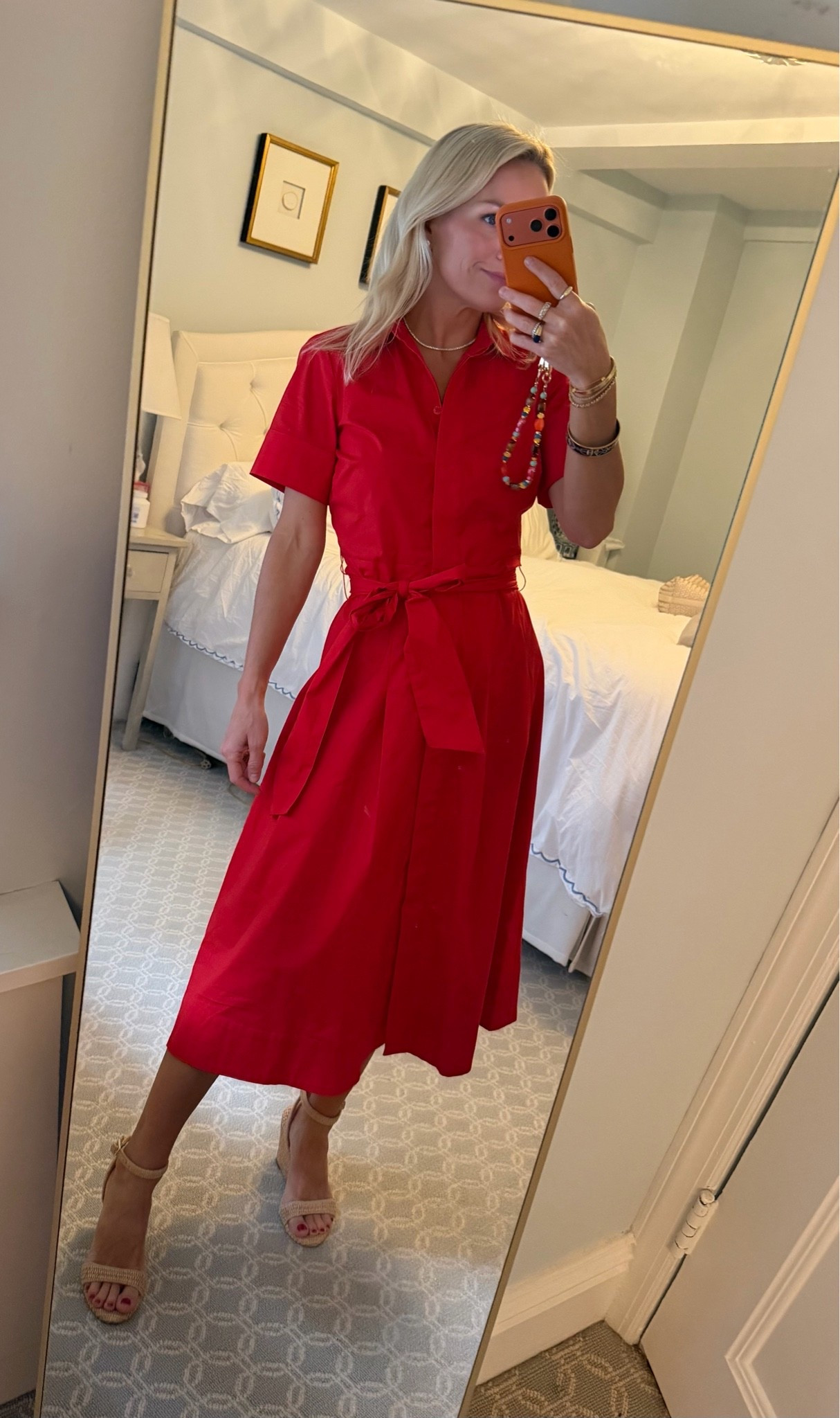 Ann Taylor cherry red shirt dress for work outfit

#LTKootd #LTKPetite #LTKWorkwear