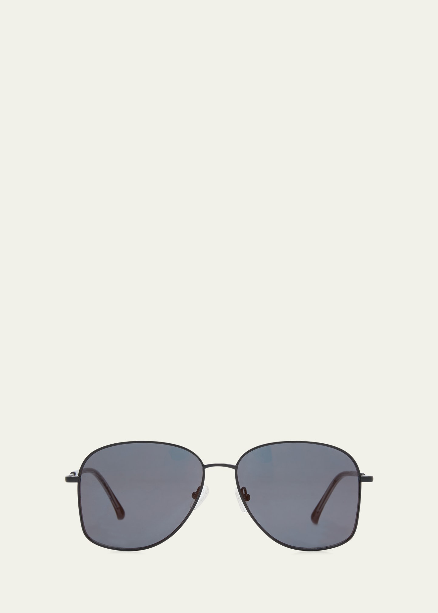 Dries Van Noten Slim Mixed-Media Aviator Sunglasses | Bergdorf Goodman
