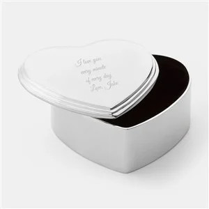 Engraved Silver Heart Keepsake Box | Things Remembered