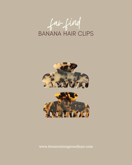 Fav find! Y’all know Tortoise print is my favorite. So when I saw these banana hair clips, I had to have them! 

#LTKfit #LTKstyletip #LTKbeauty